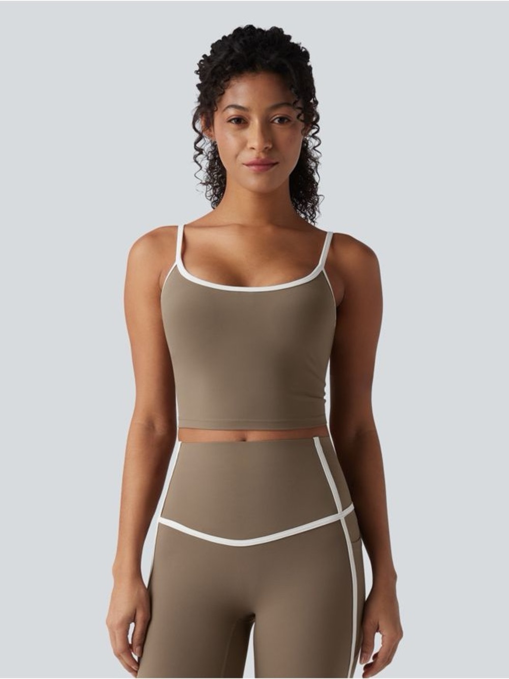 Halara Halara UltraSculpt™ U-Neck Color Block Yoga Cami Top large